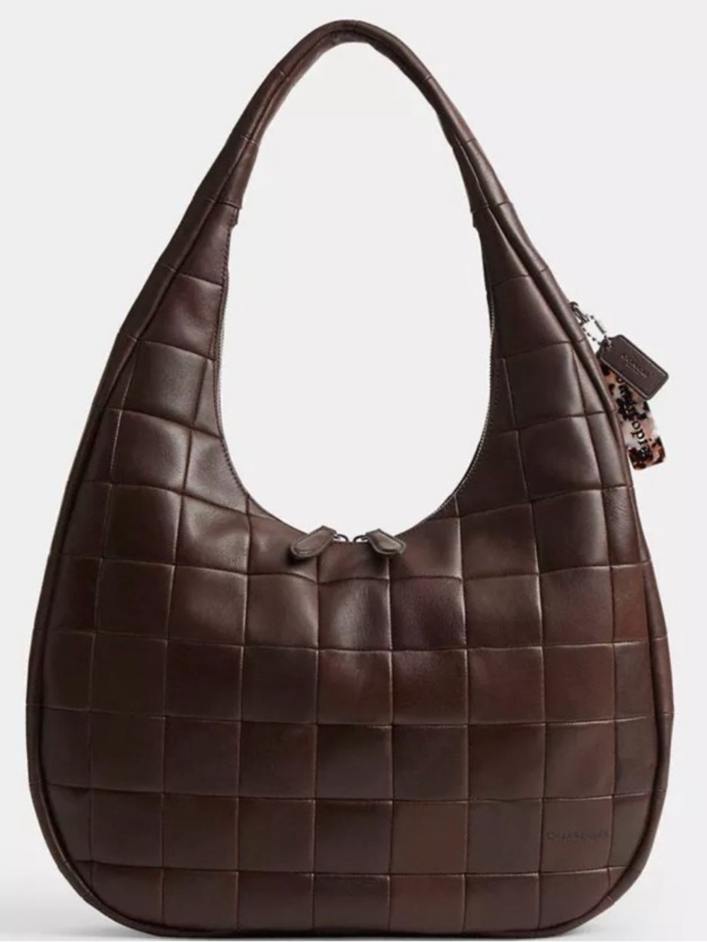 Coach Dark Brown Quilted Leather Shoulder Bag